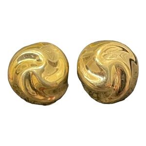 Vintage Costume Gold Monet Clip On Earrings